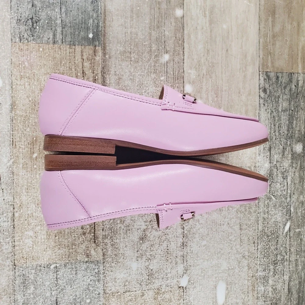 Sam Edelman Loraine Mini Girls Loafers Sz 13 Lilac Leather Comfort Slip On Shoes